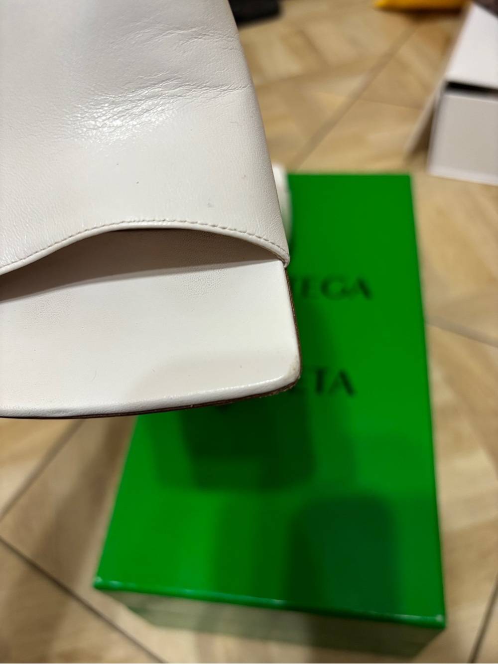 Bottega Veneta stretch wedge mules in optic white Size 37 - Picture 5 of 8